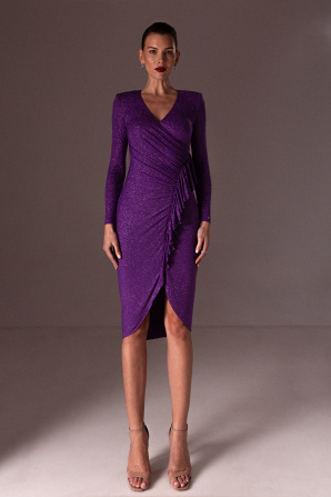 Ruffled midi dress