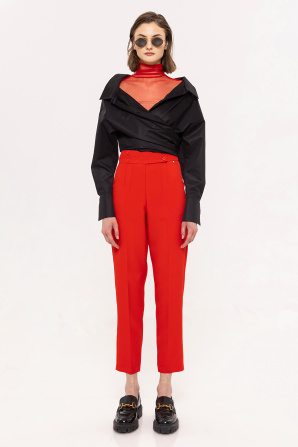 High waisted slim pants