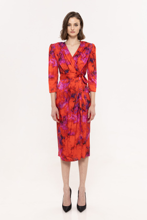 Wrapped viscose dress