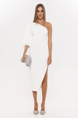 One-shoulder midi dress