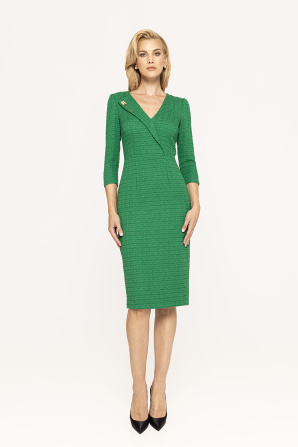 Embellished bouclé midi dress