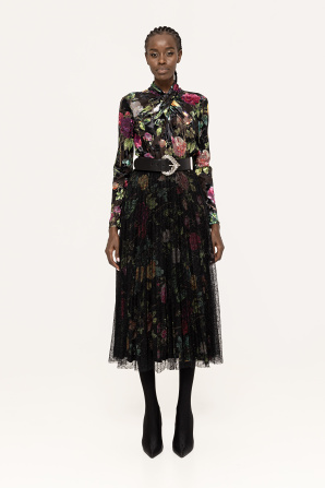Draped floral top