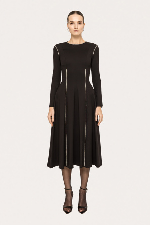 Rhinestone embellished viscose dress
