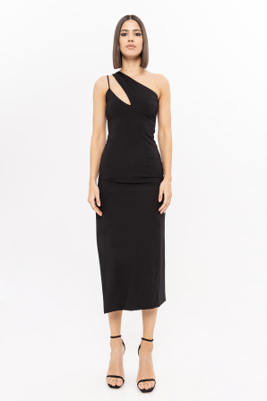 Cut-out detail midi dress