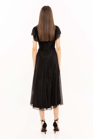 Crystal-embellished midi dress