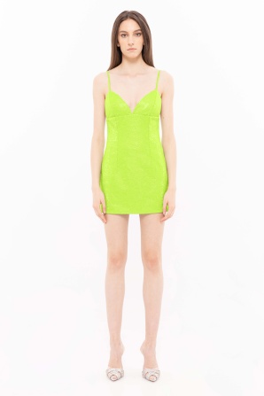 Crystal embellished mini dress