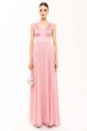 Crystal-embellished silk dress