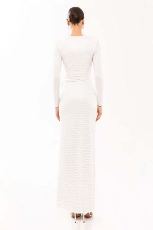 Crystal-embellished maxi dress