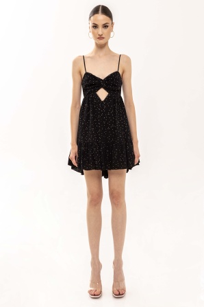 Cut-out cotton dress