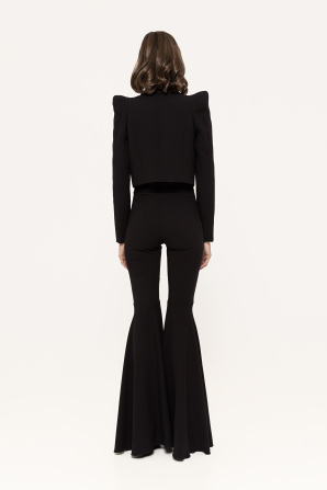 High-rise flared pants