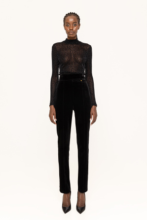 Lurex turtleneck top