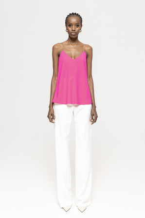 High-waisted straight pants