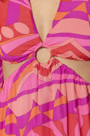 Backless silk mini dress