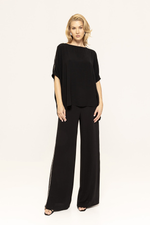 Crystal detail palazzo pants