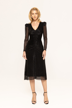Lurex thread midi dress