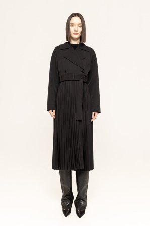 Pleated trench coat
