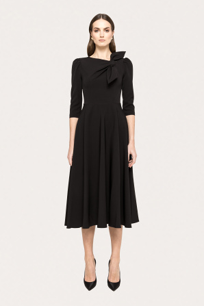 Bow detail midi dress