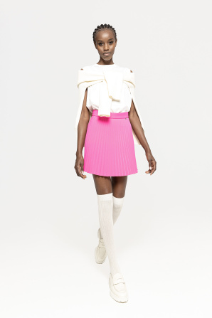Pleated mini skirt