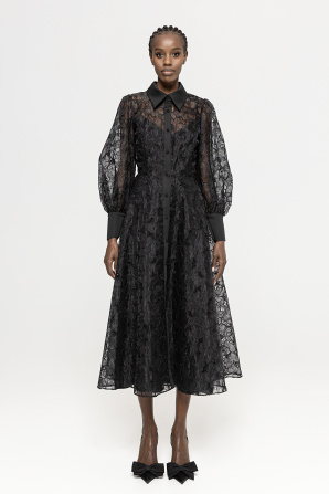 Embroidered organza dress