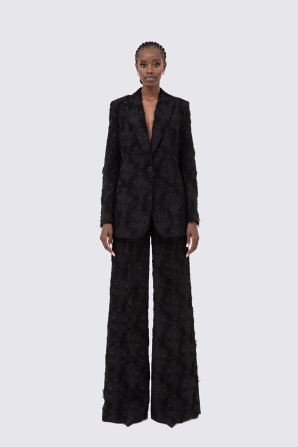 Embellished jaquard blazer