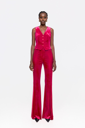 Flared velvet pants