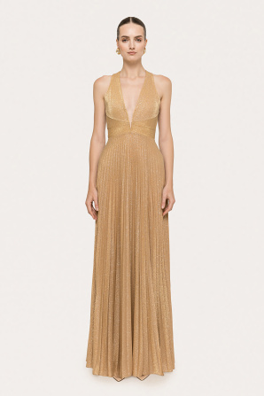 Open-back embellished maxi dress