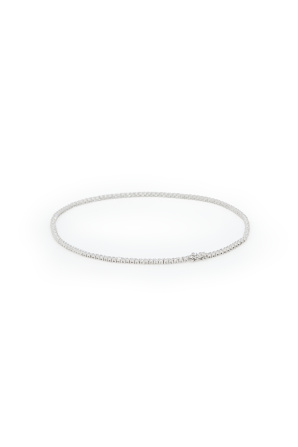 Zirconia-embellished tennis necklace