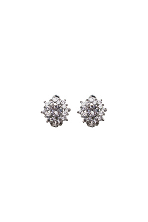 Zircon-embellished stud earrings