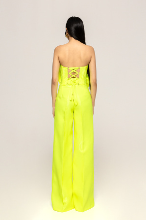 High waisted taffeta pants