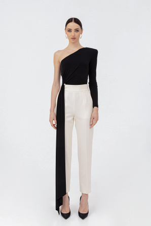 Pearl-detail bodysuit