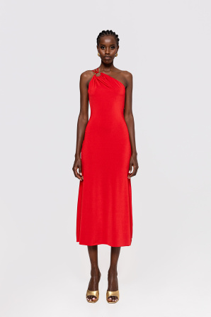Open-back midi dress