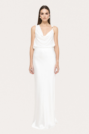 Satin maxi skirt