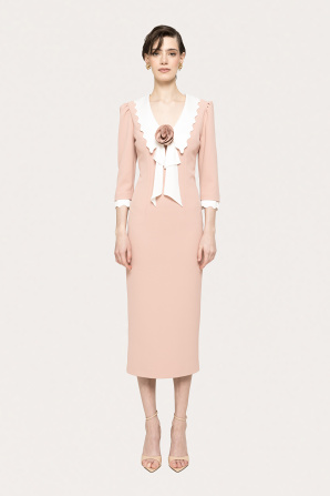 Floral-detail midi dress