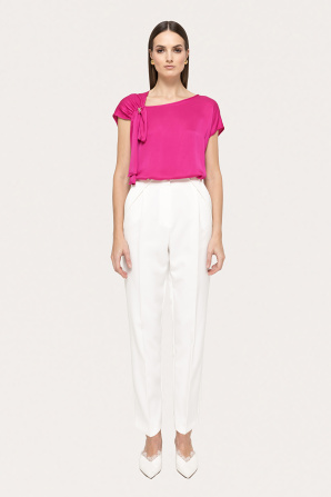 Asymmetrical- design viscose top