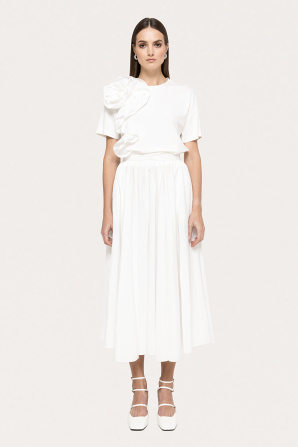 Taffeta midi skirt