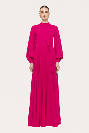 High-neck maxi dress