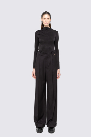 Pantaloni palazzo cu buzunare laterale | P13432 | NISSA