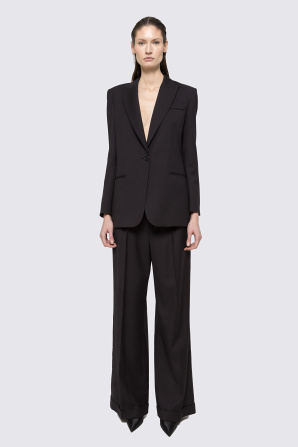 Single-breasted wool blazer