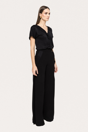 Ruffled palazzo pants
