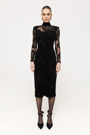 Rochie din matase cu nasturi din perle | RC15471 | NISSA