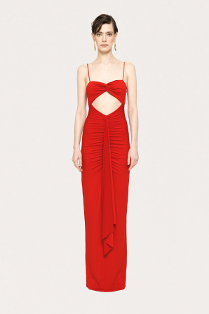 Cut-out jersey maxi dress