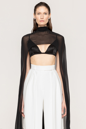 High rise side-slit pants