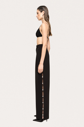 High rise side-slit pants