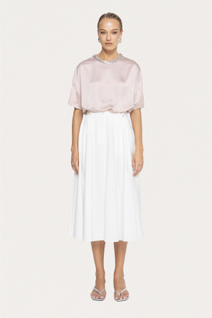 Chain detail satin top