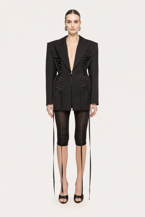 Lace-up blazer