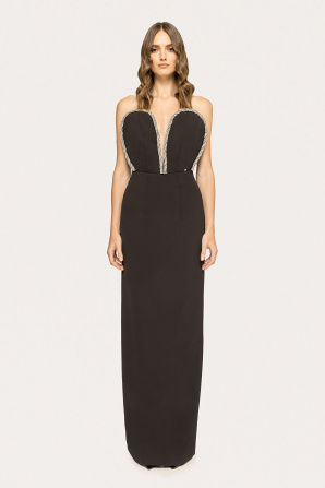 Sweetheart neck maxi dress