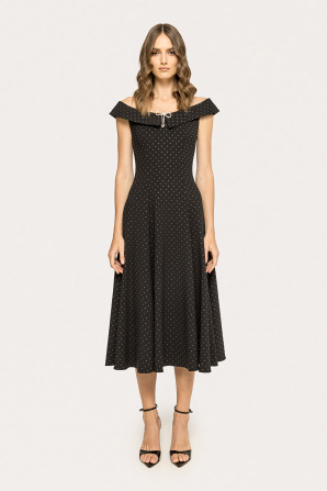 Rhinestone-embellished midi dress