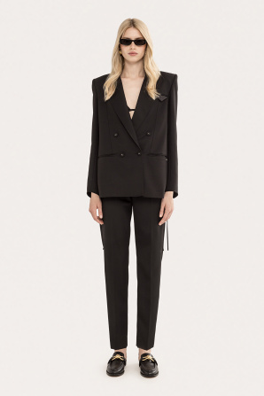 Slim fit wool pants