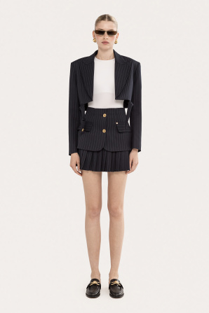 Pleated mini skirt
