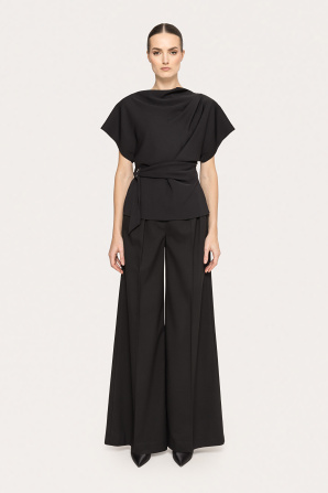 Draped chiffon top